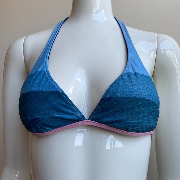 Aaron Chang blue wave reversible navy bikini - Picture 3 of 11
